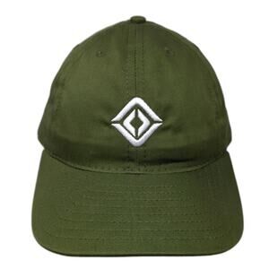 Rivian Baseball Cap Green White One Size Cotton Made in USA Adjustable Strap Hat